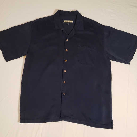 Men's Tommy Bahama Havana Good Time Blue Camp Shirt Size L - Picture 9 of 9